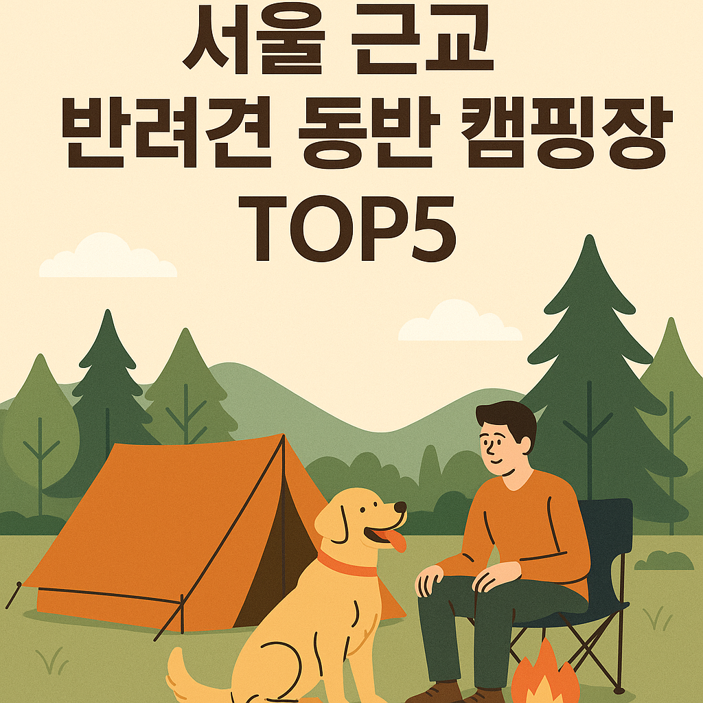 서울 근교 반려견 동반 캠핑장 TOP5 2025년 강아지와 힐링 여행