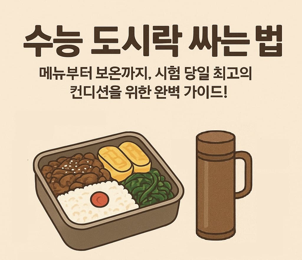 🍚 수능 도시락 싸는 법: 메뉴부터 보온까지, 시험 당일 최고의 컨디션을 위한 완벽 가이드