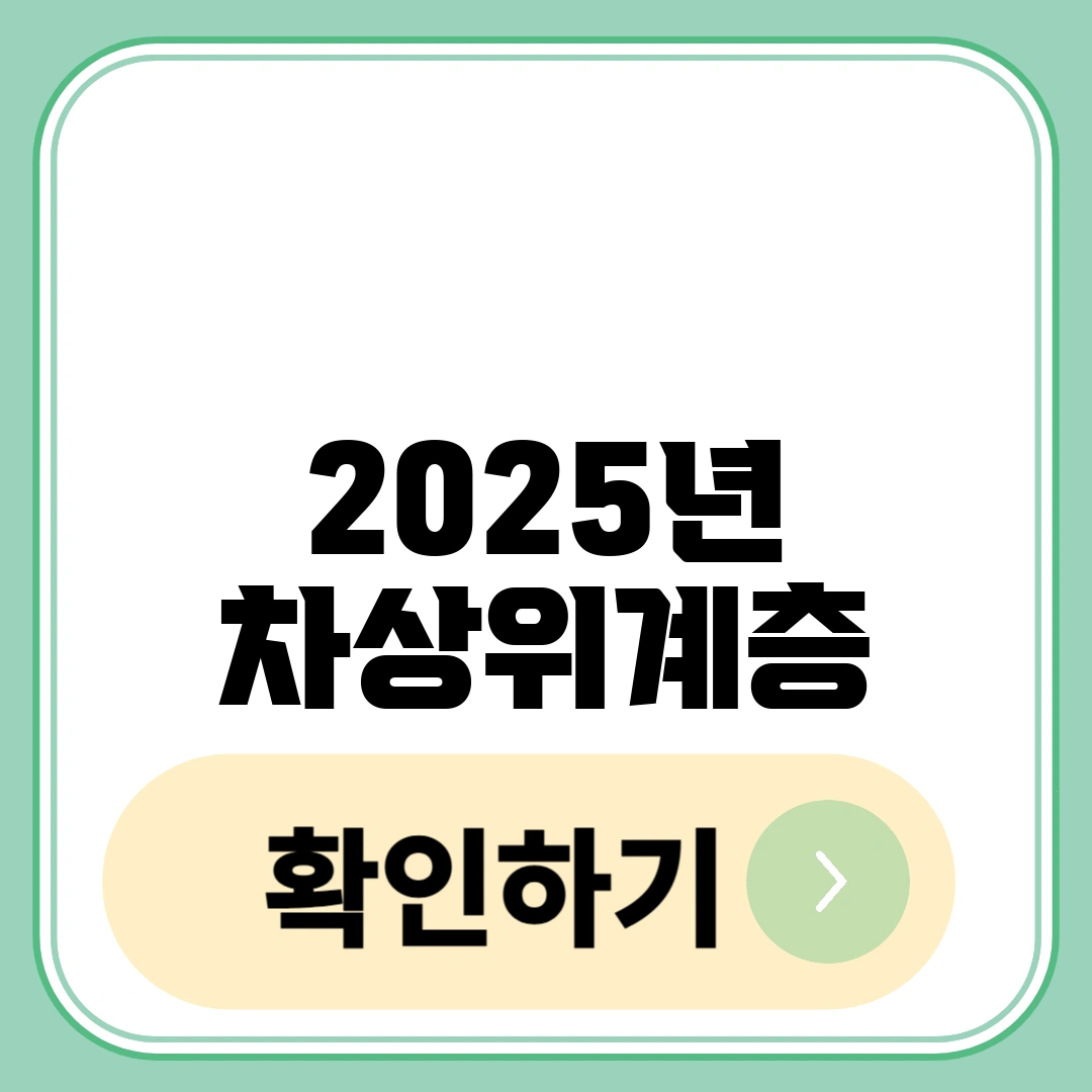 2025년 차상위계층 기준