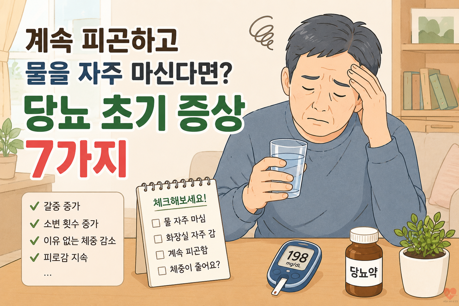 혈당 검사 기준에 어려움을 겪는 중년