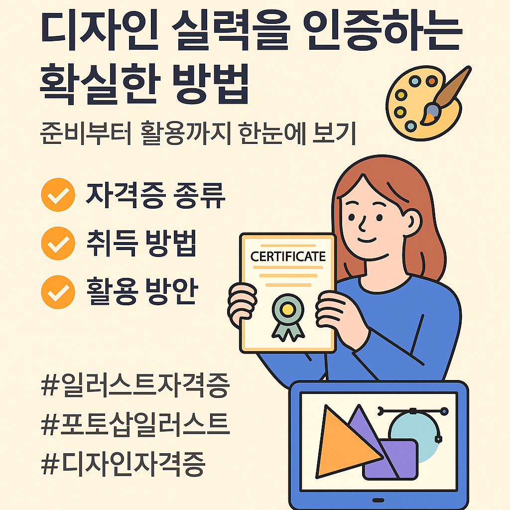 일러스트 자격증, 디자인 실력을 인증하는 확실한 방법! 준비부터 활용까지 한눈에 보기