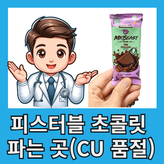 피스터블 초콜릿 파는 곳 CU에서 안보이면 찾는 방법 피스터블 내돈내산