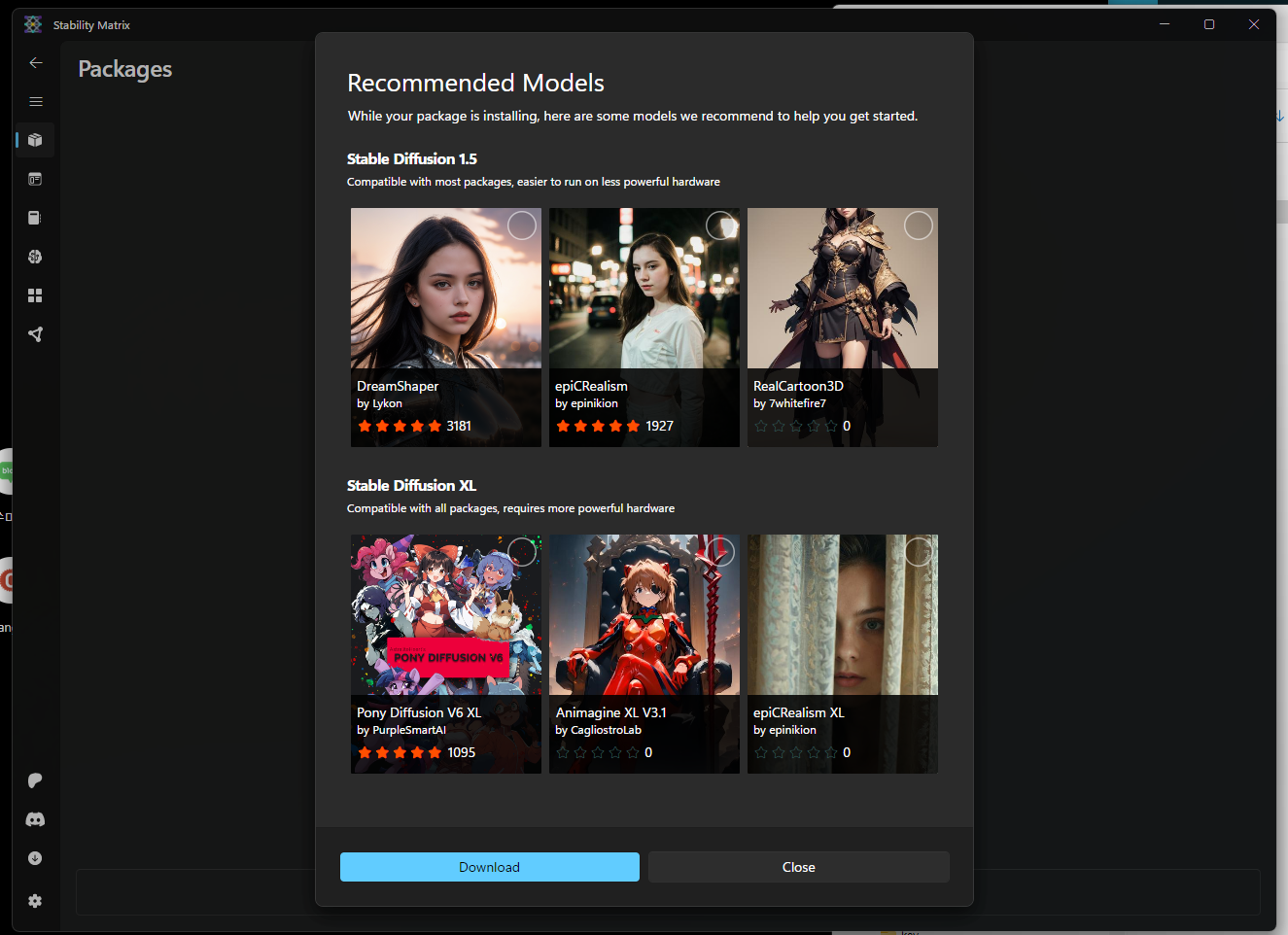 SELECT MODELS