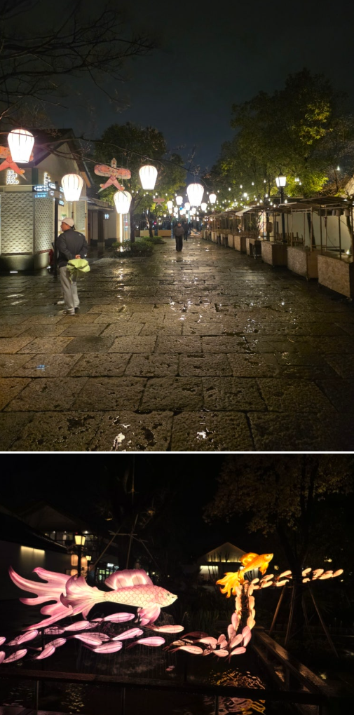 [3월 중국] 상해의 죽전카페거리(?)&amp;#44; 도심 속 수향마을 &amp;#39;판롱티엔디&amp;#39; 밤 9시 야경 산책