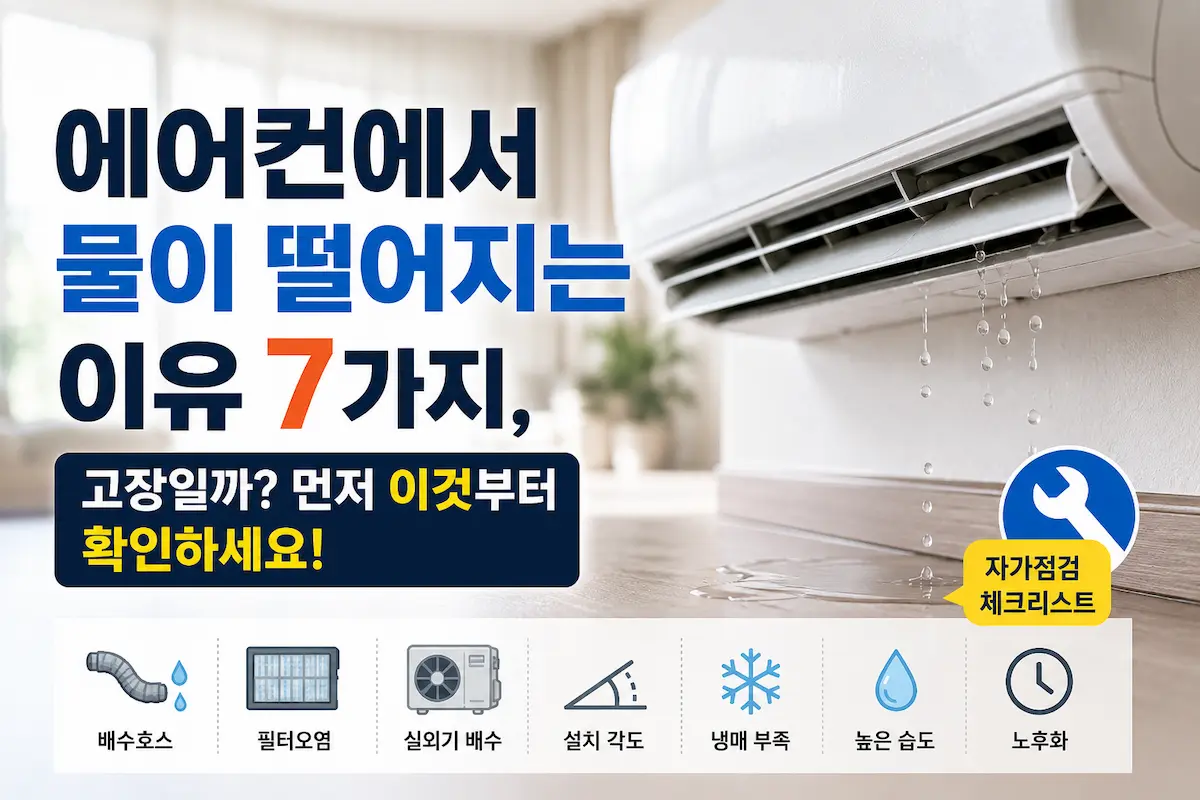 에어컨 물 떨어지는 이유