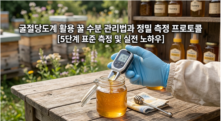 굴절당도계 활용 꿀 수분 관리하는 방법