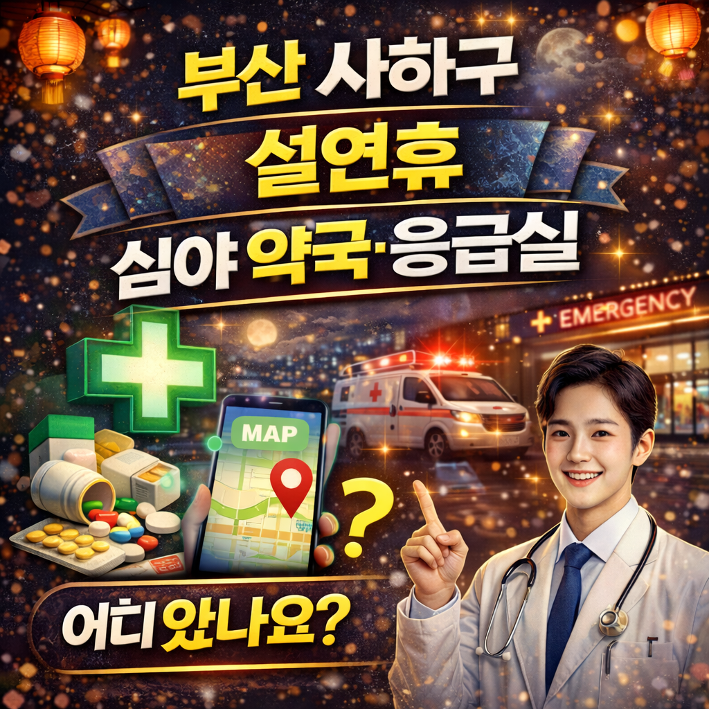 부산 사하구 설연휴 심야 약국·응급실 찾아보기