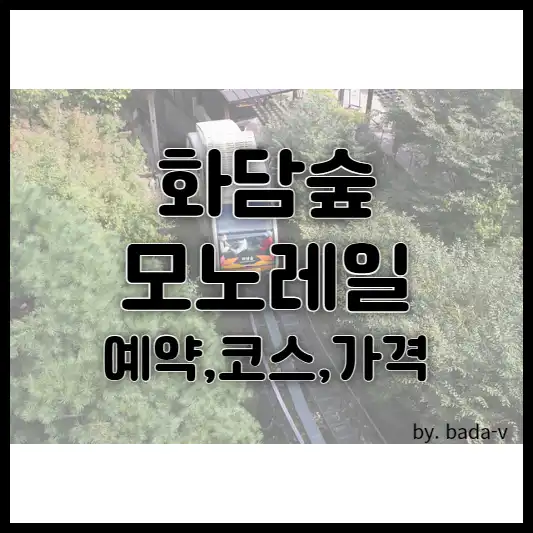 화담숲 모노레일 예약, 모노레일 코스와 가격, 화담숲 모노레일 이용방법 꿀팁