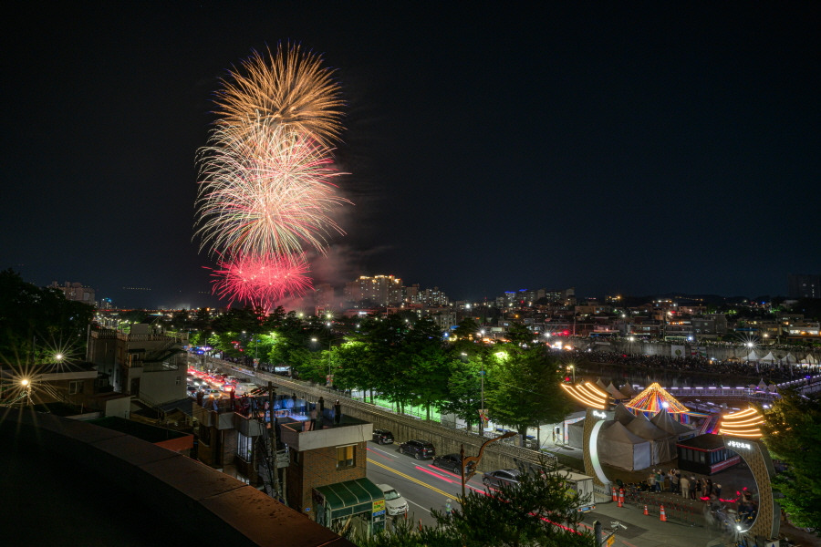 강릉 단오제 불꽃놀이