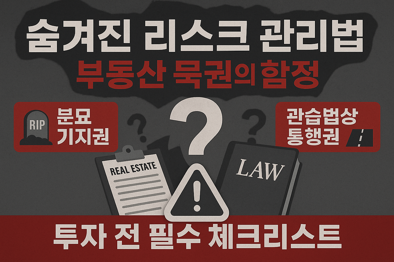 부동산 묵권의 숨겨진 함정 - 분묘기지권과 관습법상 통행권 투자 리스크 관리법 완벽 가이드 인포그래픽"