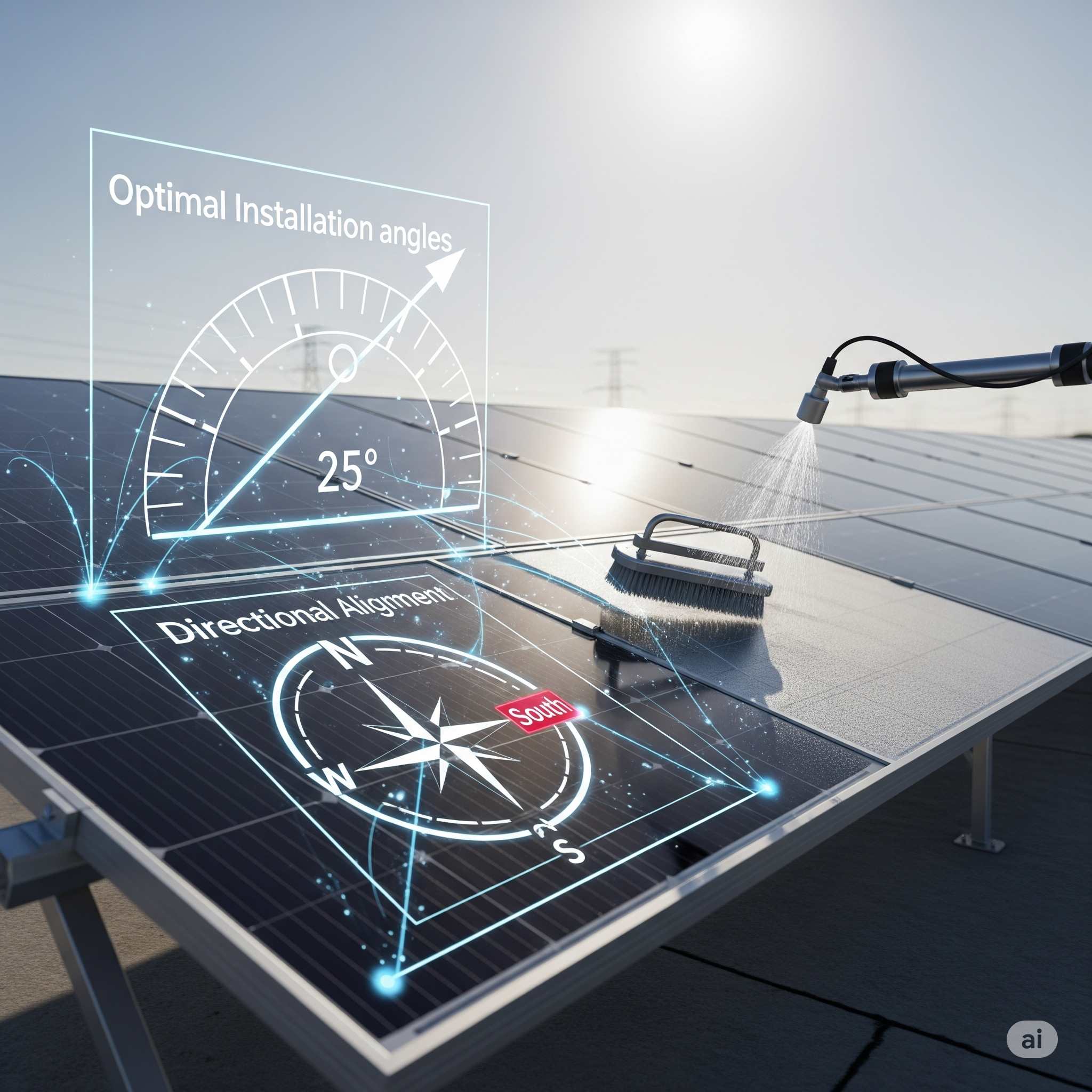 태양광 발전량 최대화 전략: 설치 각도, 방향, 세척주기