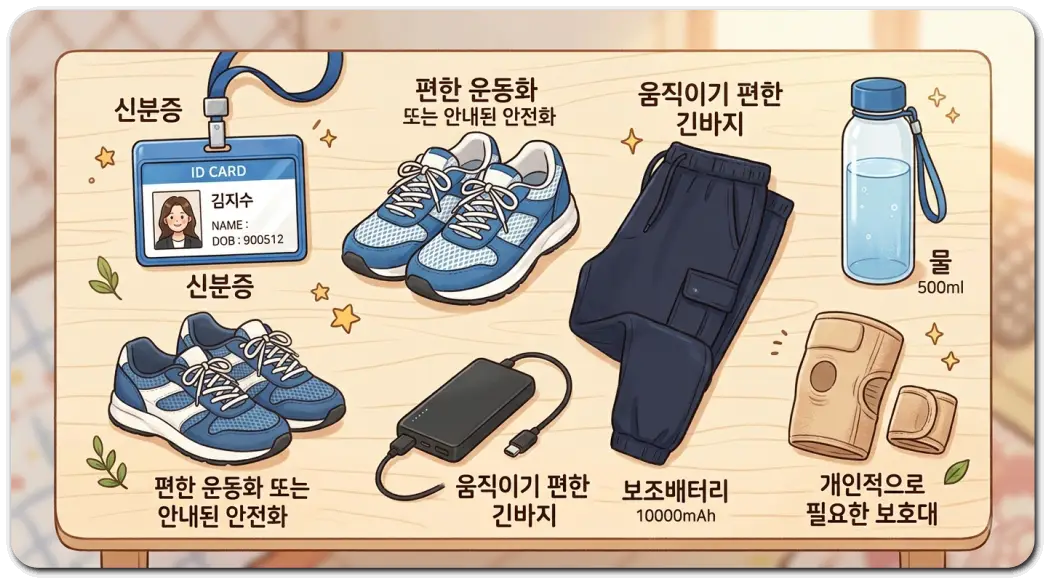 쿠팡-단기알바-준비물