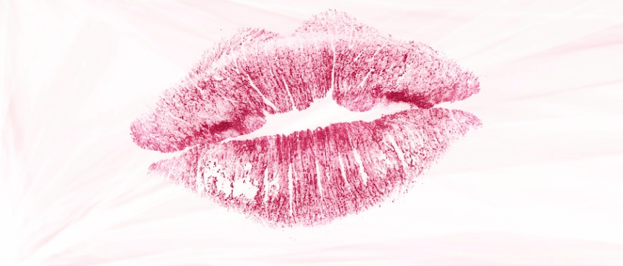 삽화로 그린 여자 입술