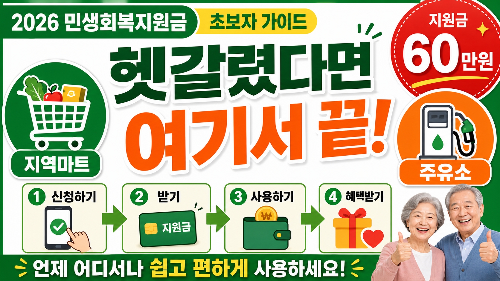 고유가 피해지원금 처음 받은 사람을 위한 8단계 첫걸음 가이드 - 동네마트 주유소 중심
