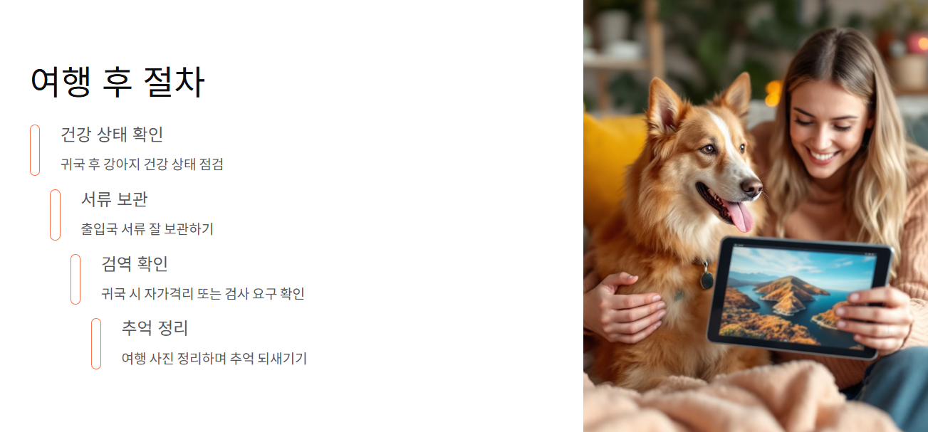 여행 후 절차
