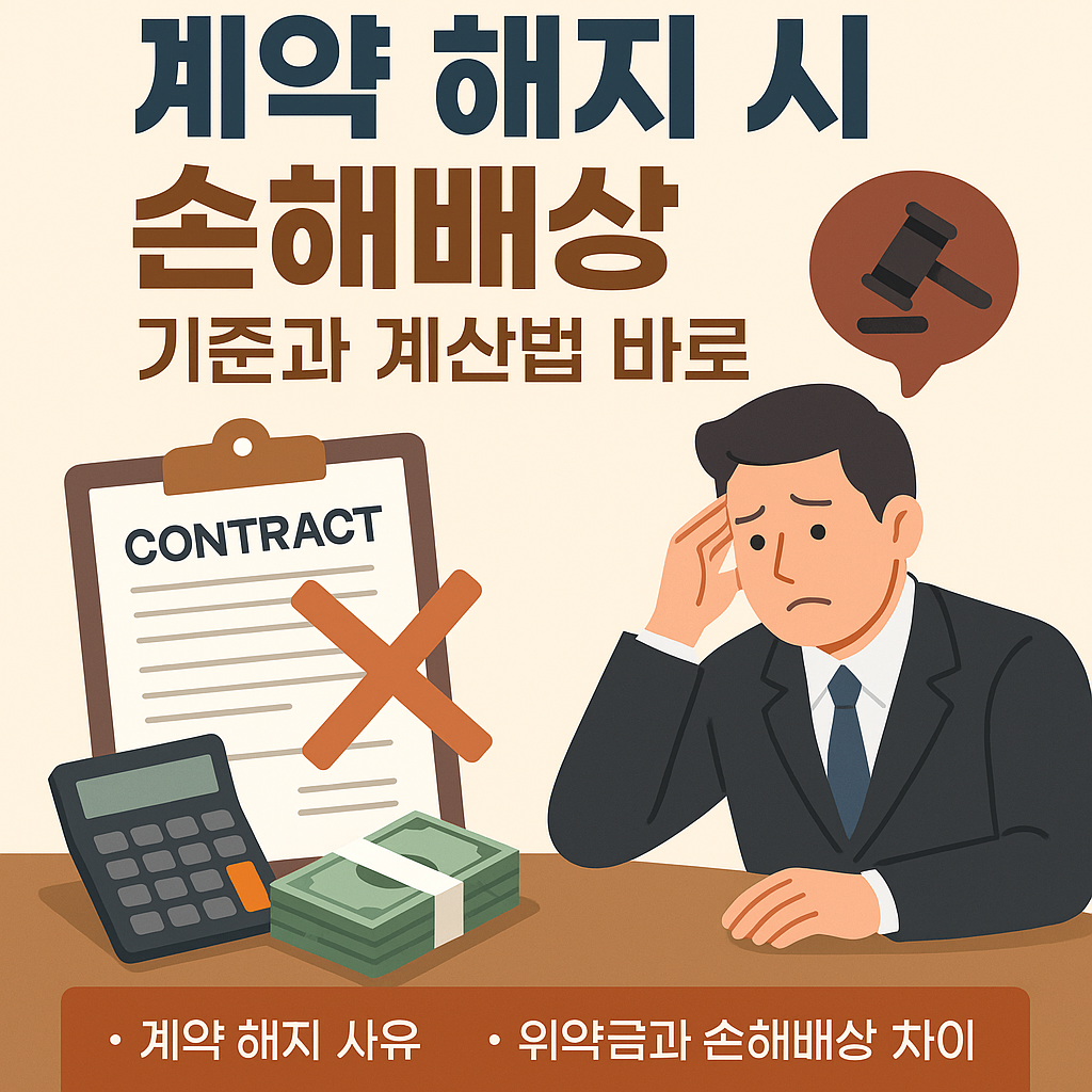 계약 해지 시 손해배상, 기준과 계산법