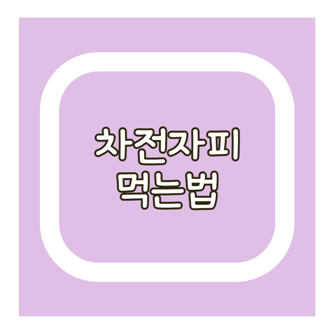 차전자피 먹는법