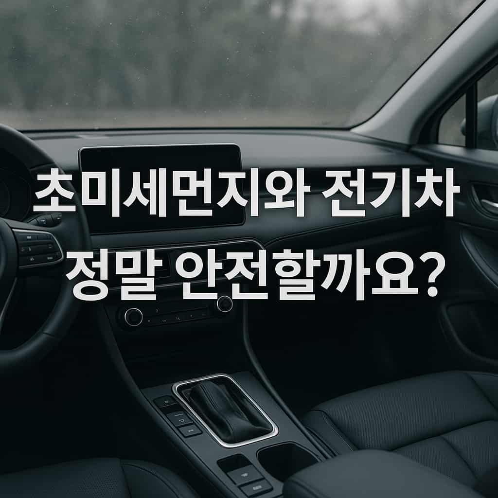 전기차 내부에 쌓여있는 초미세먼지 이미지