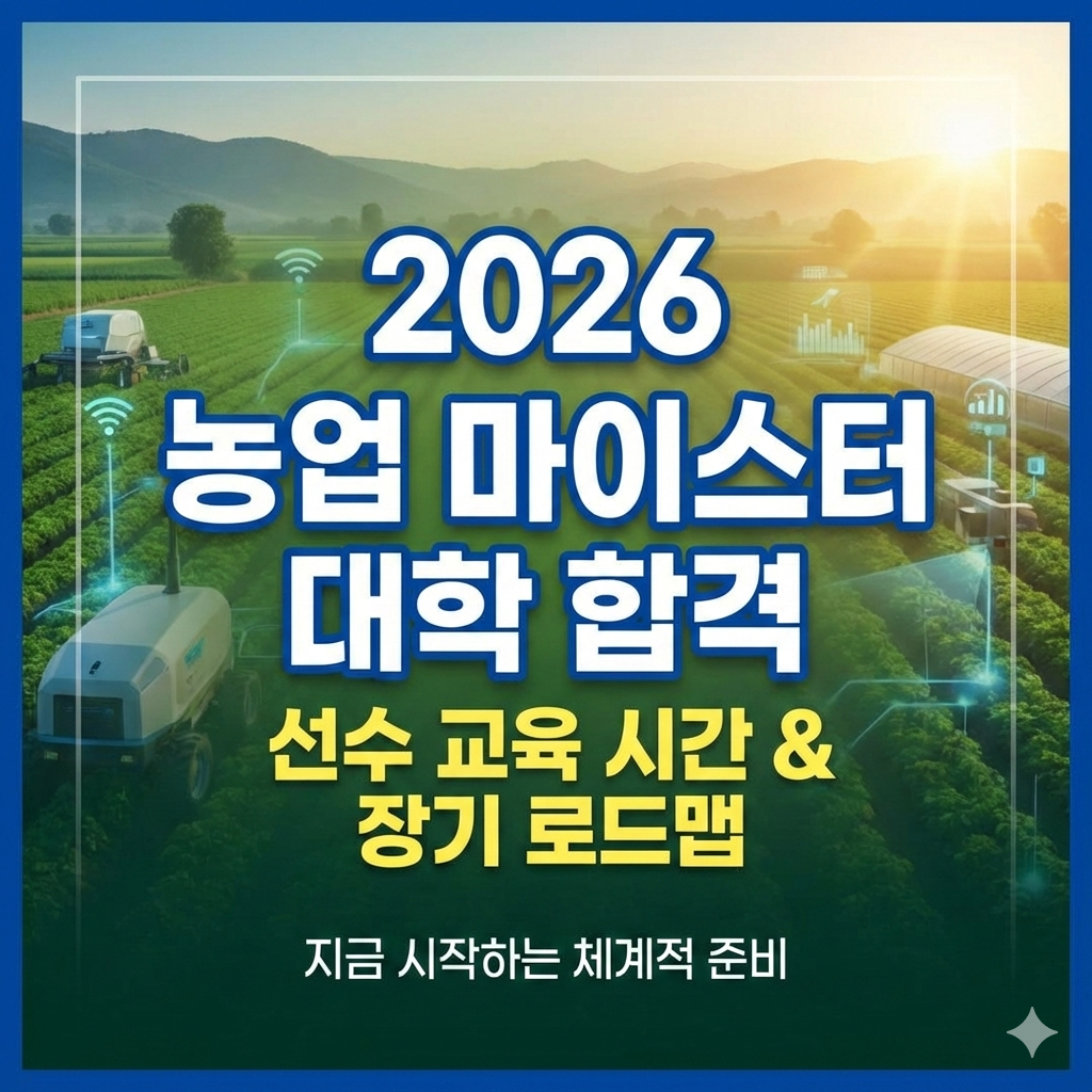 2026 농업 마이스터 대학 합격 선수 교육 관리와 장기 로드맵 세우기