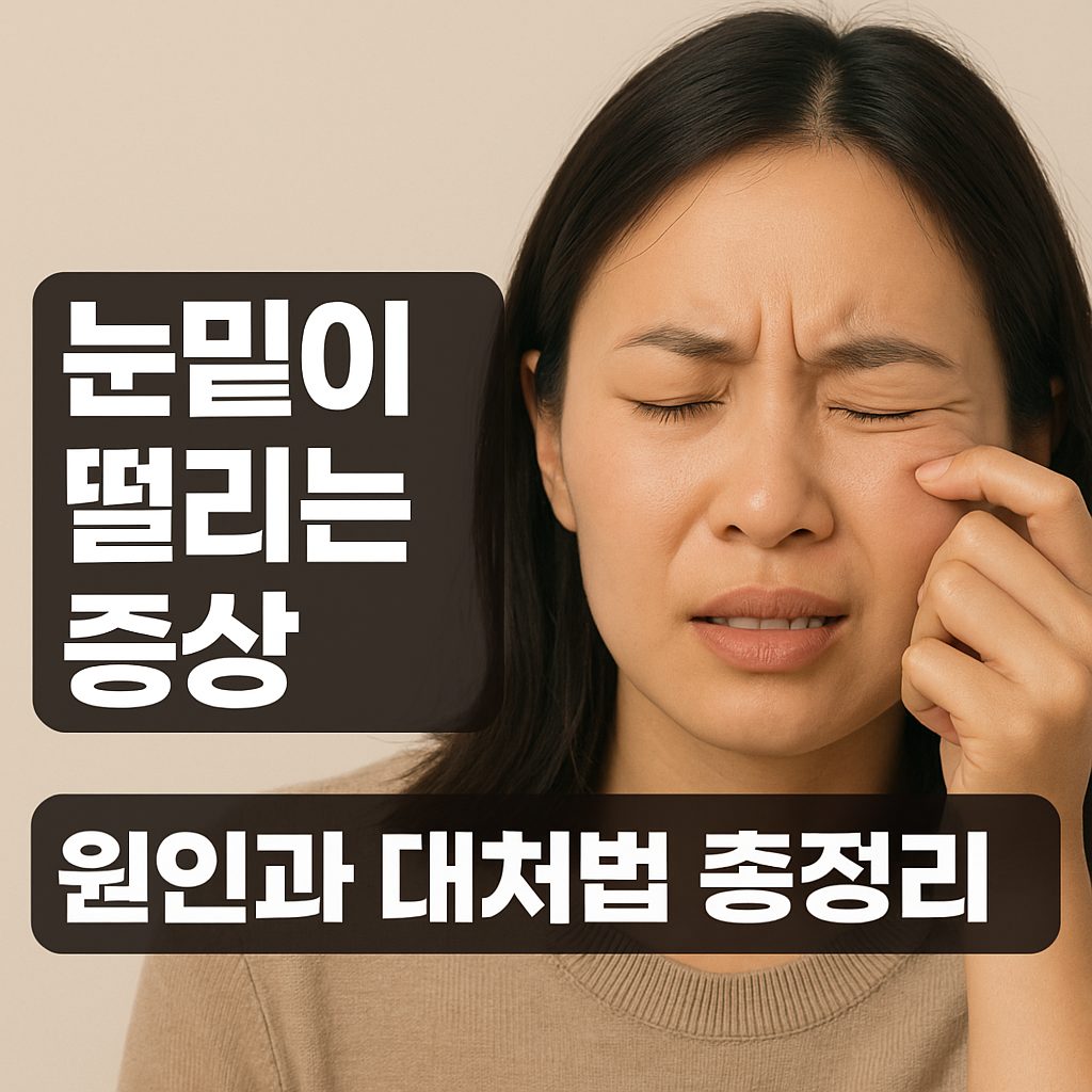 눈밑이 떨리는 증상 원인과 대처법 총정리
