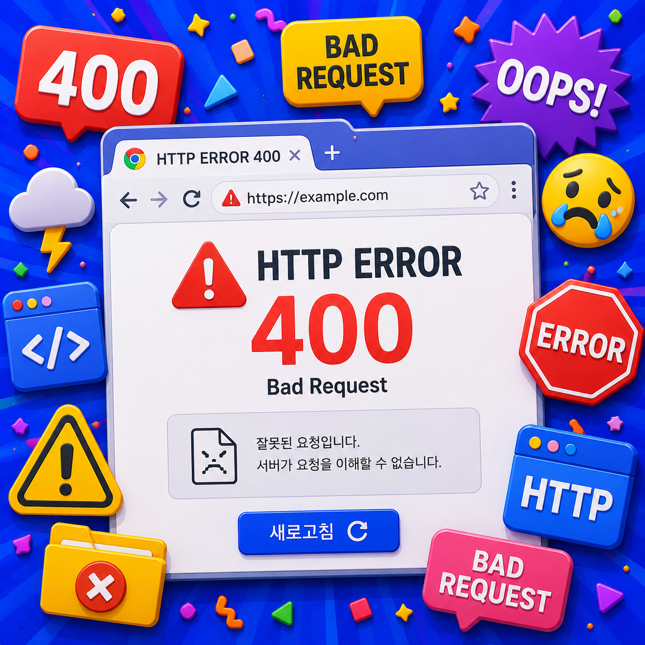 크롬 HTTP ERROR 400 해결방법 총정리 – Bad Request·잘못된요청·400오류까지