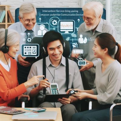 보완대체의사소통기기(AAC) 교육을 받는 장애인