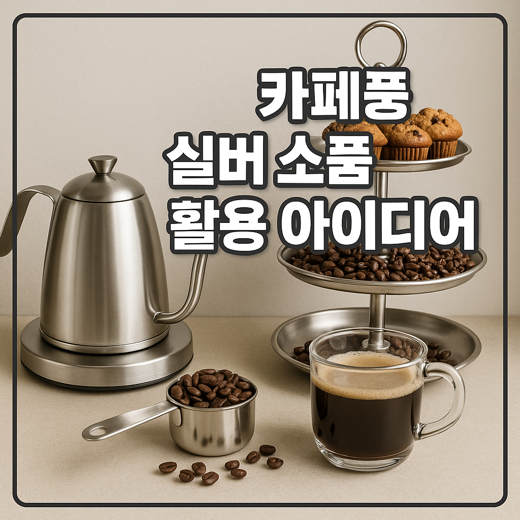 카페풍 실버 소품 활용 아이디어