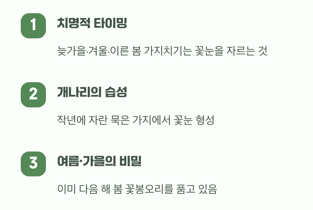 가장 흔한 실수, 잘못된 시기의 가위질