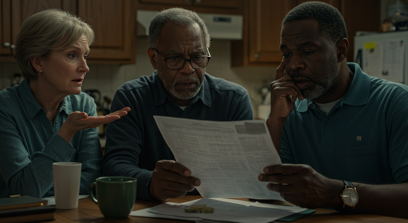 image of People struggling with the income cliff in retirement