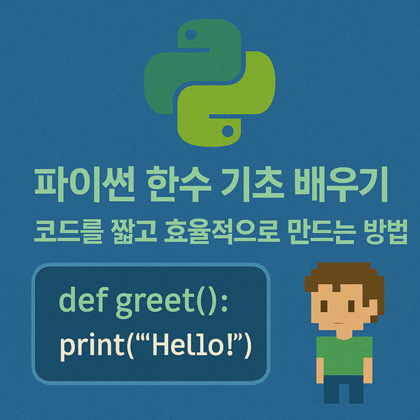 파이썬 함수 기초 배우기 - 코드를 짧고 효율적으로 만드는 방법