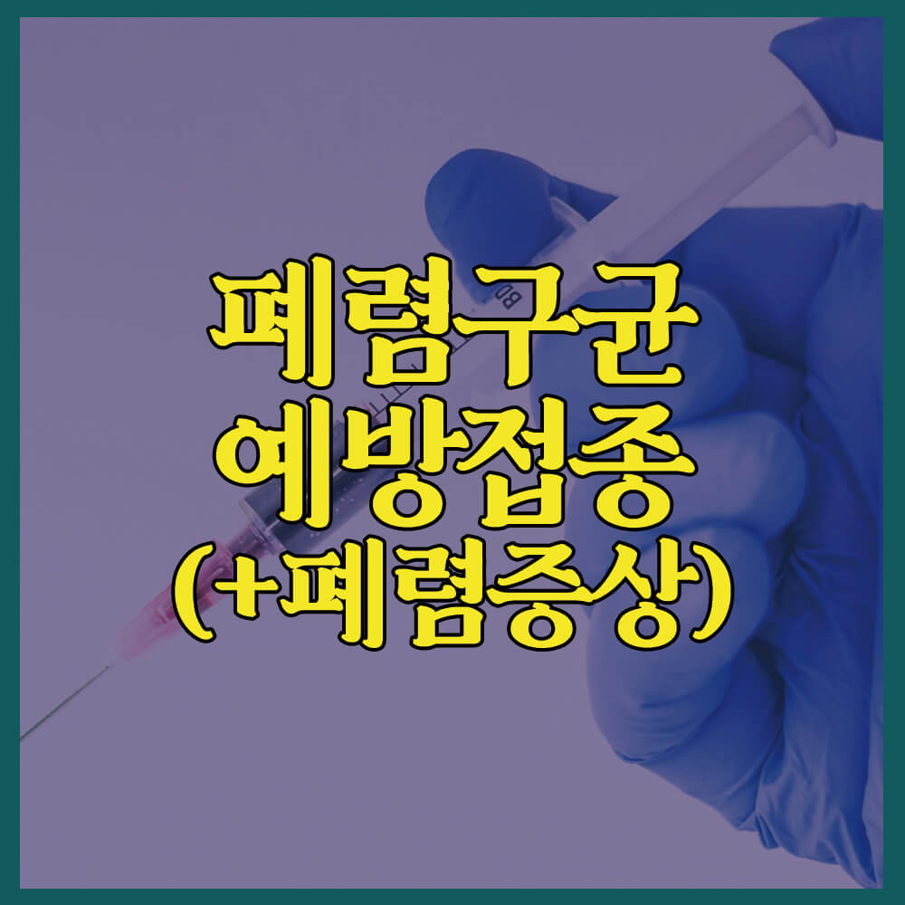 폐렴구균 예방접종&#44; 폐렴&#44; 폐렴증상&#44; 부작용