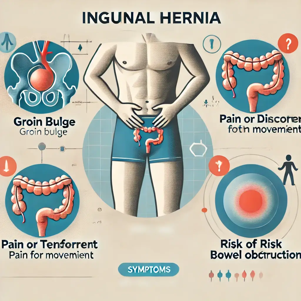 서혜부탈장에서 나타날 수 있는 주요 증상