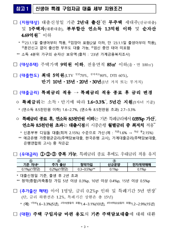 신생아 특례대출 보도자료2