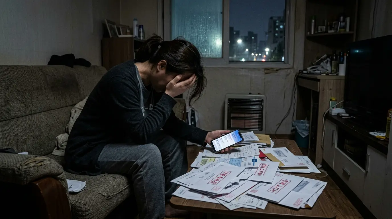 다중-채무자-절망-고뇌-공감-묘사