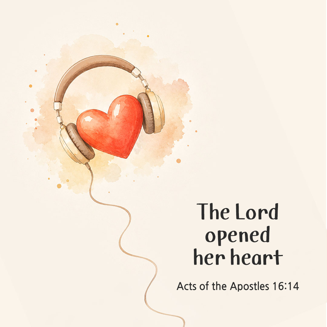 Today's Bible verse card Acts of the Apostles 16:14 scripture image