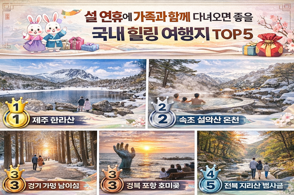 설 연휴 힐링 여행지 TOP5 완벽 정리