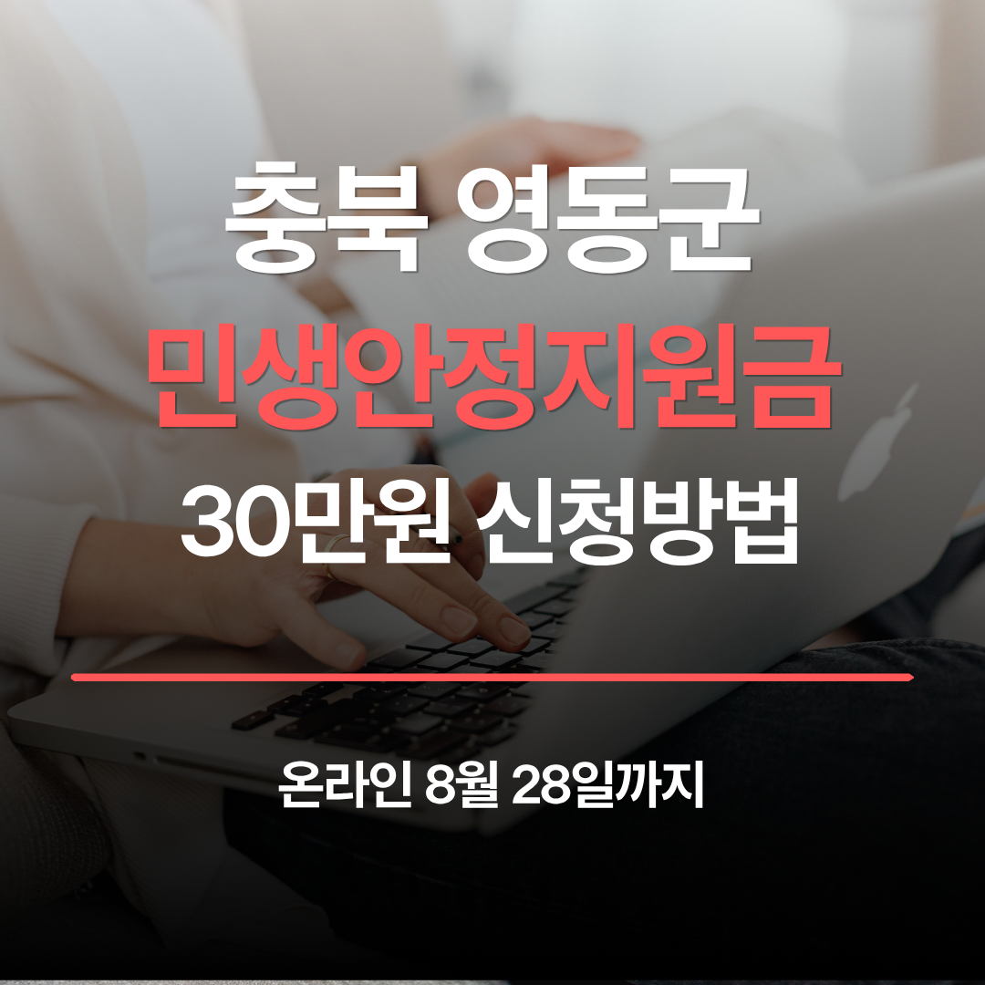 영동군 민생안정지원금 30만원 신청방법, 온라인 8월 28일까지 관련 사진