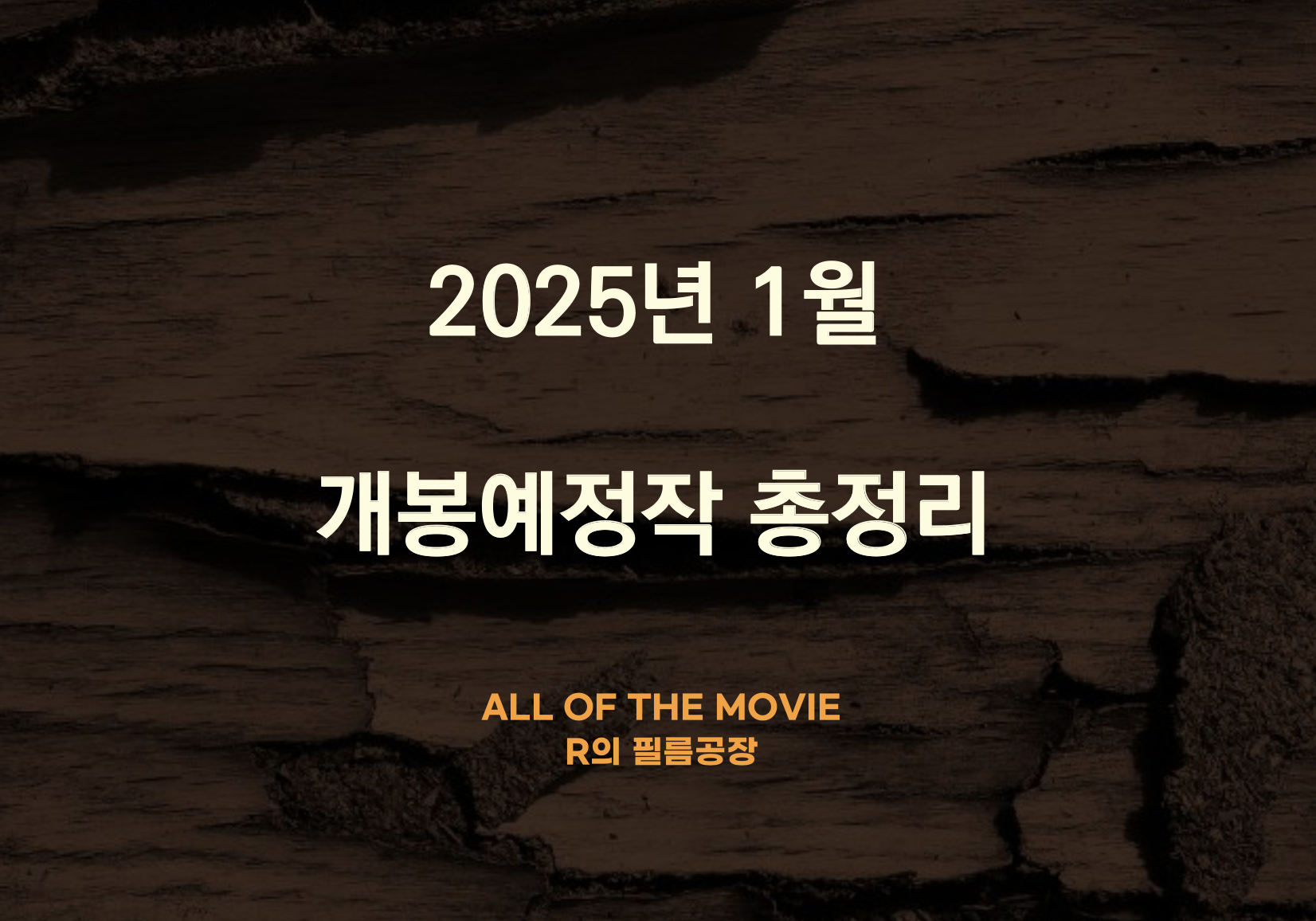 2025년 1월 개봉예정작 총정리