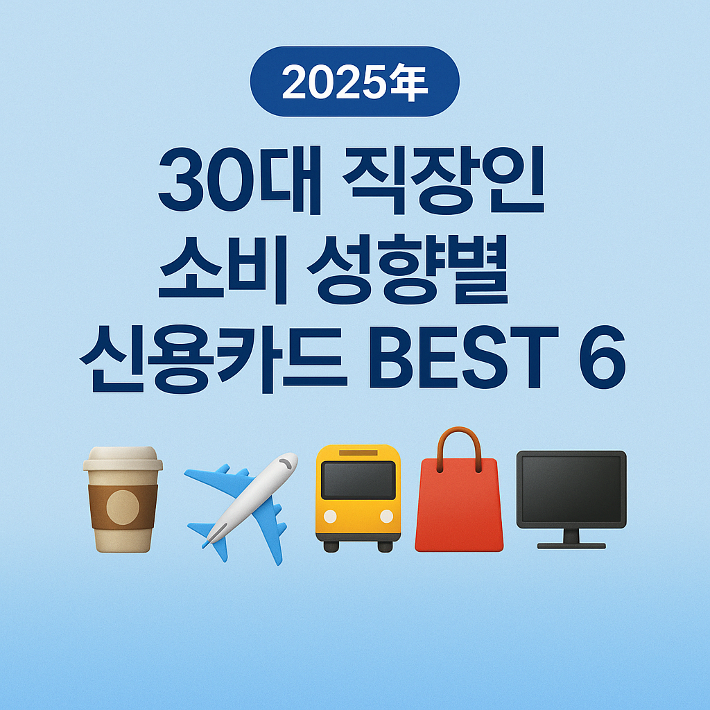 "2025년 30대 직장인이라면? 배달파 vs 쇼핑파, 소비 성향별 신용카드 1분컷 정리!"