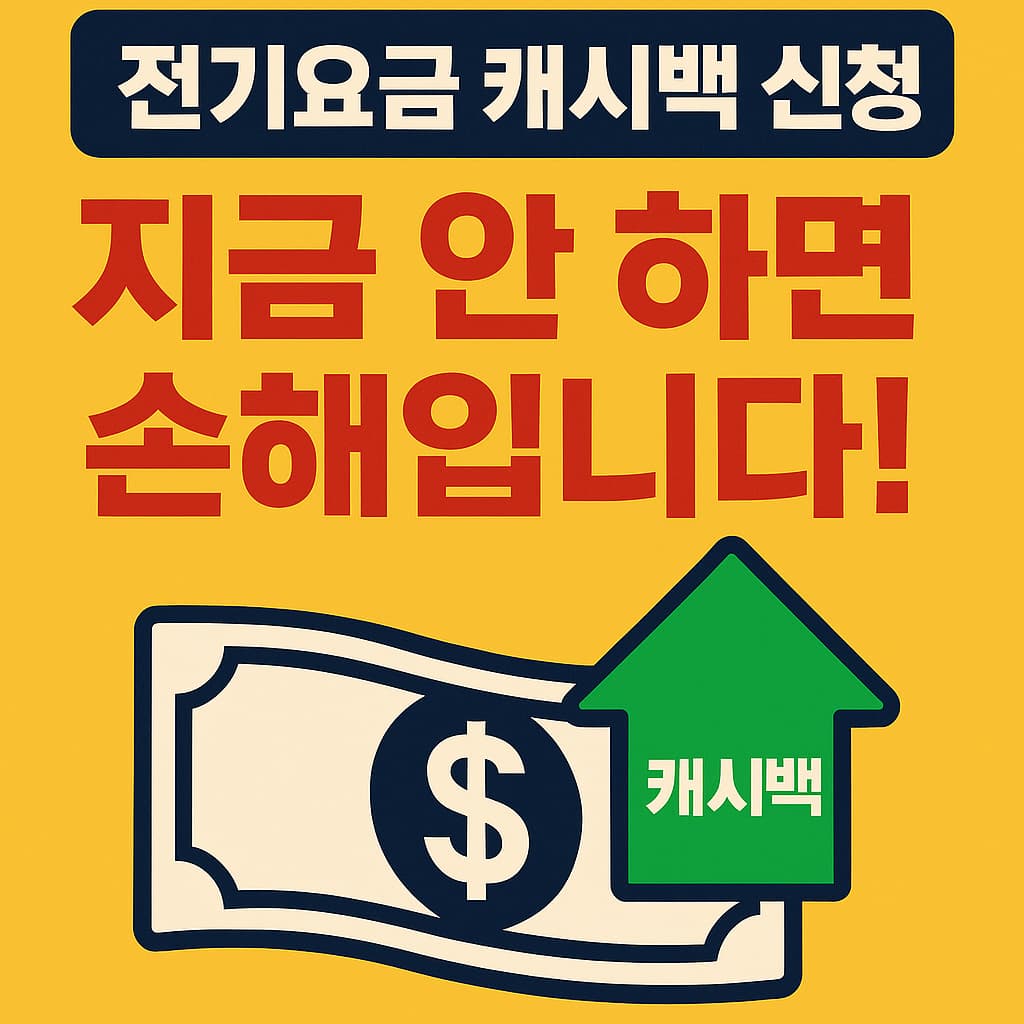 전기요금 캐시백 신청