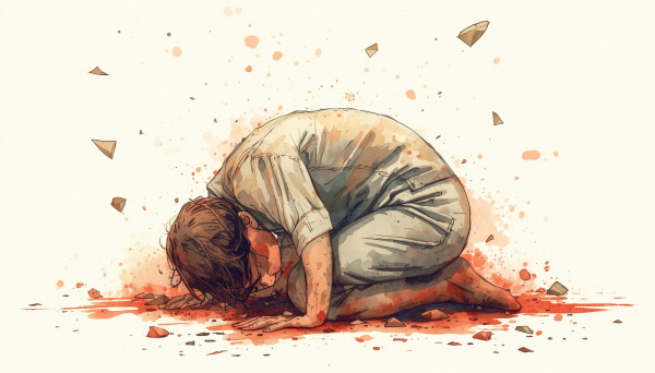 원칙이 무너졌을 때, 혹은 자신이 기대에 미치지 못했다고 느낄 때, ISTJ는 깊은 수치심에 빠지게 됩니다에 관한 그림입니다