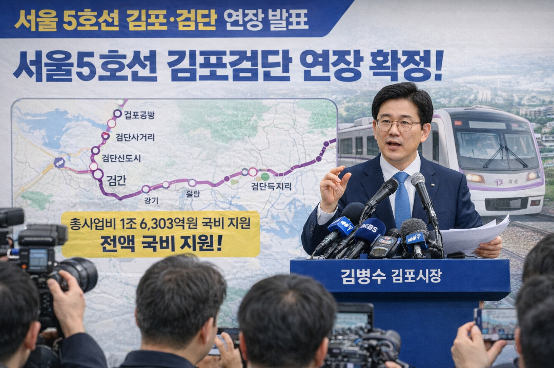 김포검단 서울 5호선 연장 확정, 김병수 시장 직접 나선 이유