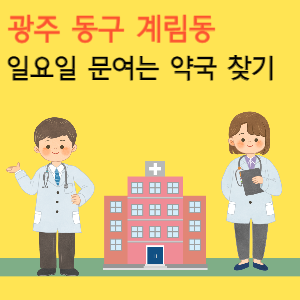 광주 동구 계림동 일요일 문여는 당번 약국