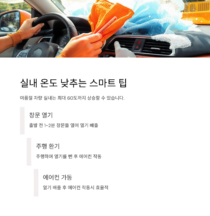 차량용 썬팅, 커버, 환기 아이템 비교