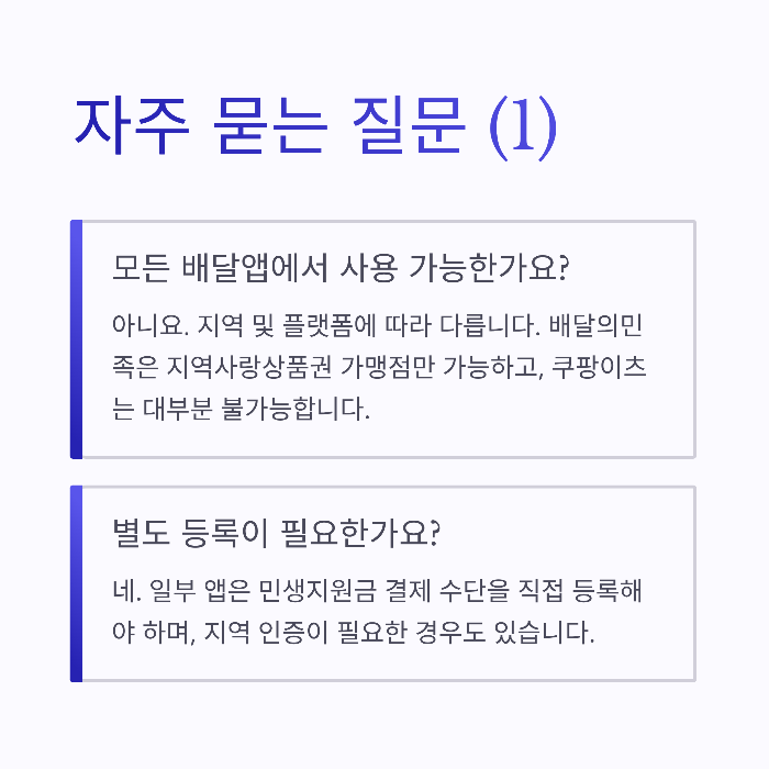 민생지원금 배달 사용처
