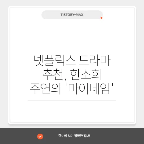 넷플릭스 드라마 추천, 한소희 주연의 '마이네임'