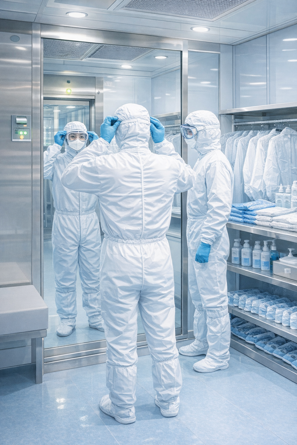 클린룸 오염제어 관리를 위해서 작업자 입&middot;출입 관리 절차 기준 는 필수적이다.