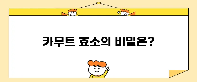 카무트 효소의 놀라운 효능과 효과