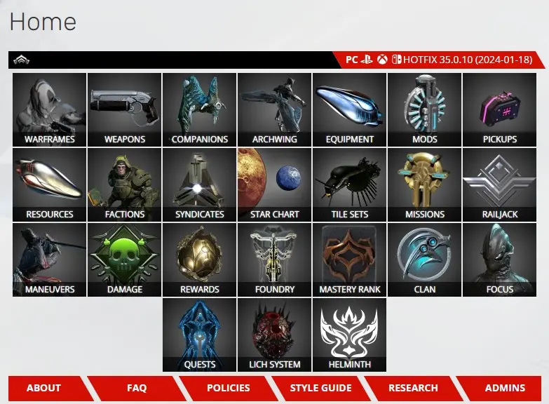 워프레임 사이트 추천