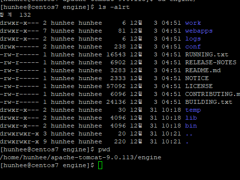 tomcat/engine 디렉토리 생성